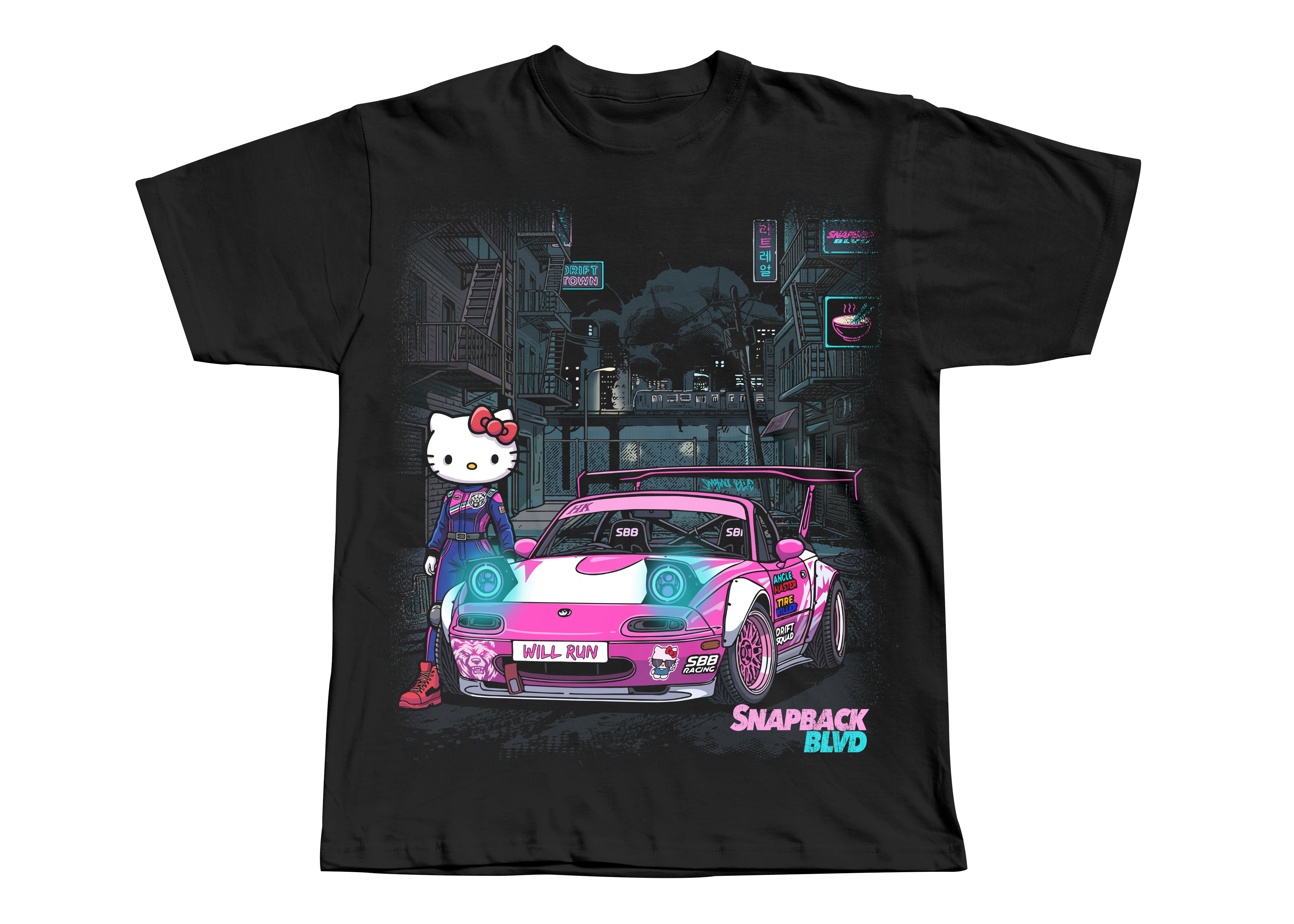 Neon Kitty Street Racer Tee (Copy)